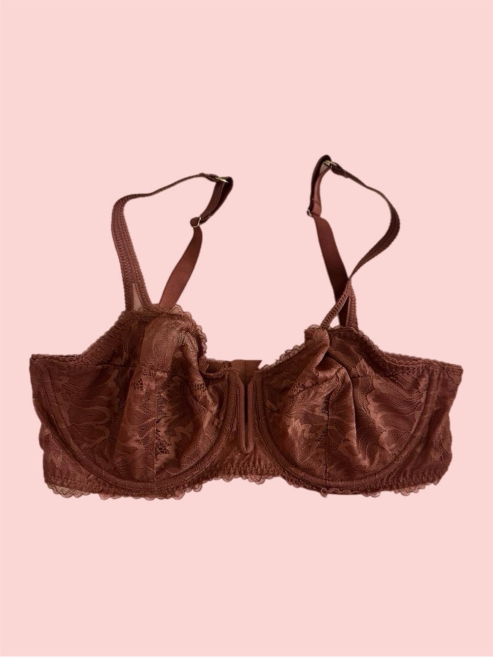 auden lace unlined bra - burgundy